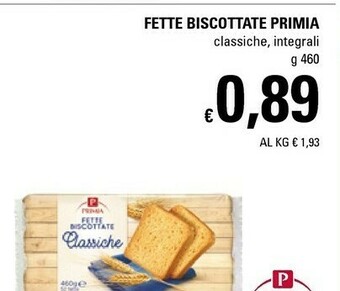 Basko Primia - 52 Fette Biscottate Classiche 460 G(ml) offerta