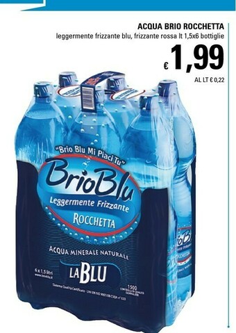 Basko Rocchetta Acqua Brio Frizzante Rossa offerta