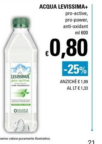 Basko Levissima Acqua Pro Active offerta