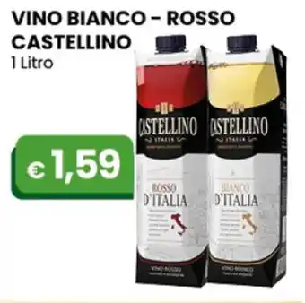 Gala Supermercati Castellino Vino Bianco - Rosso 1 litro offerta