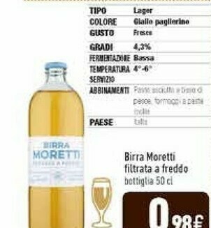 C+C Italmarket Moretti Birra Filtrata A Freddo offerta