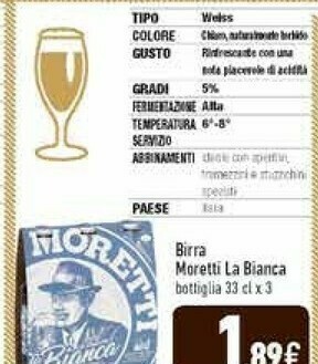 C+C Italmarket Moretti Birra La Bianca offerta
