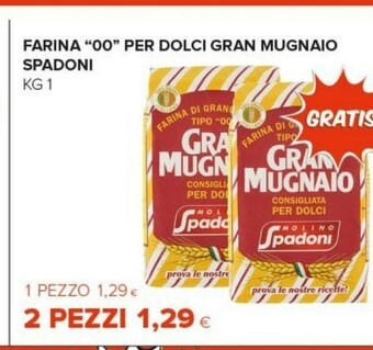 Tigre Molino spadoni Farina Di Grano Tenero Tipo "00" Gran Mugnaio 1000 G(ml) offerta