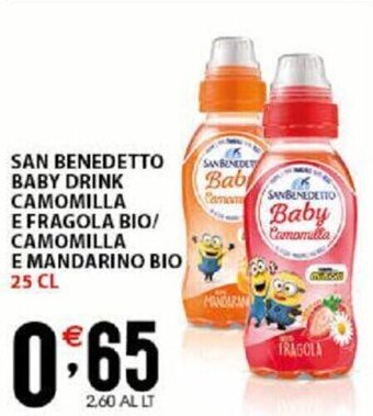 San Benedetto Baby Drink Camomilla e Fragola Bio/Camomilla e Mandarino Bio 25 cl