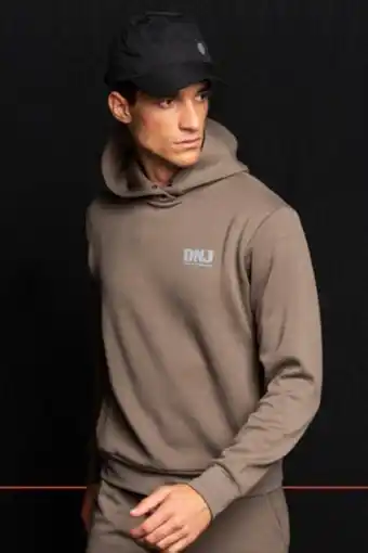 Felpa tecnica con cappuccio fango dnj