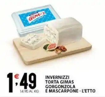 Sisa Invernizzi Torta Gimas Gorgonzola e Mascarpone- L'Etto offerta
