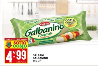 Sisa Galbani Galbanino 550 gr offerta