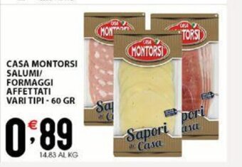 Sisa Casa Montorsi Salumi/Formaggi Affettati Vari Tipi - 60 gr offerta
