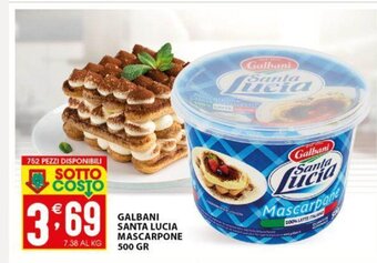 Sisa Galbani Santa Lucia Mascarpone 500 gr offerta