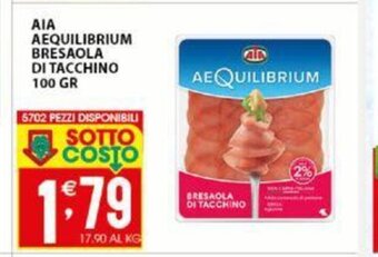 Sisa AIA Aequilibrium Bresaola Di Tacchino 100 Gr offerta