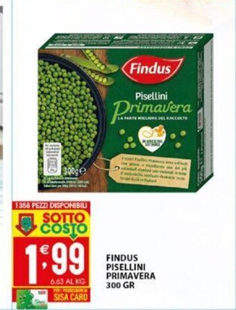 Sisa Findus Pisellini Primavera 300 gr offerta