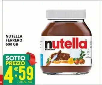 Sisa Nutella Ferrero 600 gr offerta