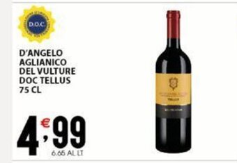 Sisa D'Angelo Aglianico Del Vulture Doc Tellus 75 cl offerta