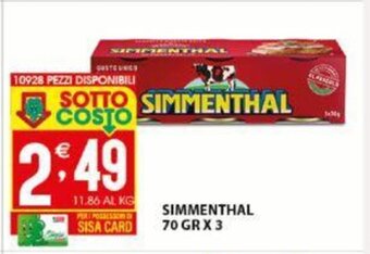 Sisa Simmenthal 70 gr x 3 offerta