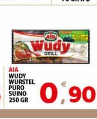 Premium Supermercati AIA Wudy Wurstel Puro Suino 250 gr offerta