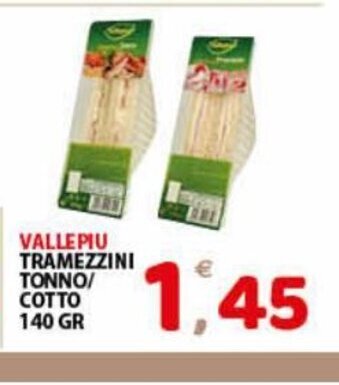 VallePiu Tramezzini Tonno/ Cotto 140 gr