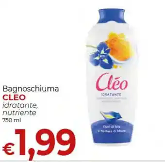 Cleo Bagnoschiuma idratante, nutriente 750 ml