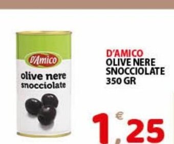 Premium Supermercati D'Amico Olive Nere Snocciolate 350 gr offerta