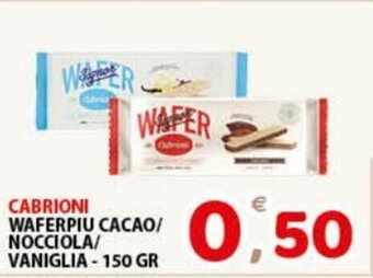 Premium Supermercati Cabrioni Waferpiu Cacao/Nocciola Vaniglia 150 gr offerta