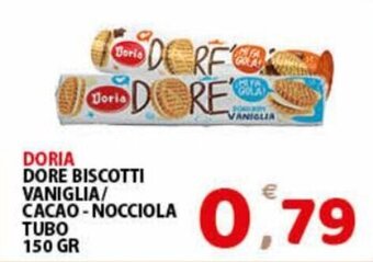 Premium Supermercati Doria Dore Biscotti Vaniglia/Cacao-Nocciola Tubo 150 gr offerta