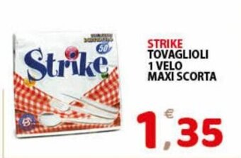 Premium Supermercati Strike Tovaglioli 1 velo Maxi Scorta offerta