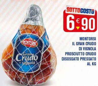 Montorsi il Gran Crudo di Vignola Prosciutto Crudo Disossato Pressato