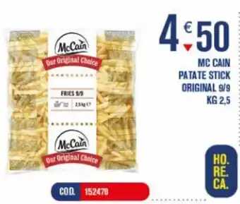 Adhoc McCain Patate Stick Original 9/9 2,5 kg offerta