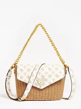 Guess Mini borsa a spalla lilica rafia offerta