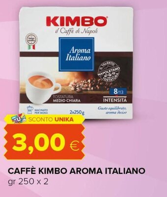 Tigre Kimbo Caffè Aroma Italiano 250 gr x 2 offerta