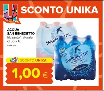 Tigre Acqua San Benedetto frizzante/naturale 50 cl x 6 offerta