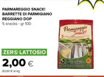 Tigre Parmareggio Snacki Barrette Di Parmigiano Reggiano DOP 5 snacks - 100gr offerta