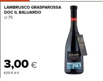 Tigre Lambrusco Grasparossa Doc IL Baluardo 75 cl offerta