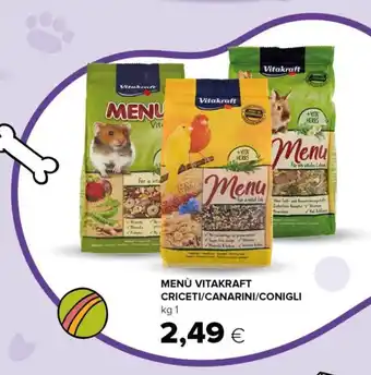 Vitakraft Menú Criceti/Canarini/Conigli 1 kg