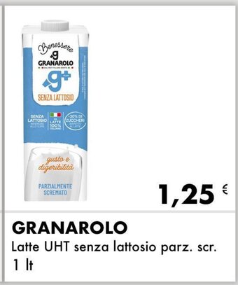 Iper Tosano Granarolo Latte UHT senza lattosio parz. scr. 1 lt offerta