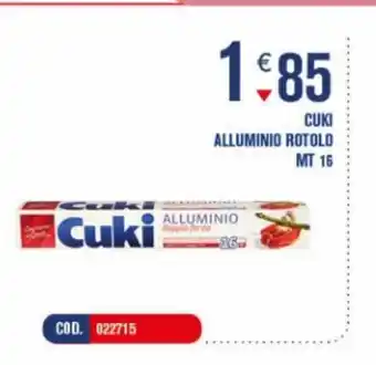Adhoc Cuki Alluminio Rotolo 16 Mt offerta