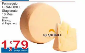 Sidis Granobile Formaggio Stagionato 10 Mesi l'etto Bianco, al Pepe nero offerta