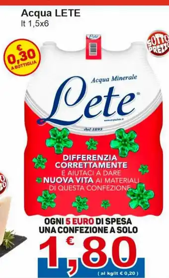 Sidis Acqua Lete 1,5x6 lt offerta