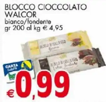 Walcor Blocco Cioccolato bianco/fondente 200 gr