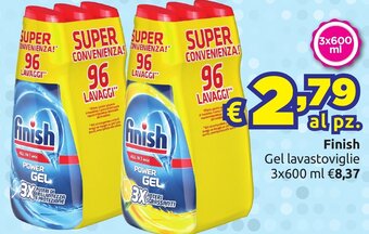 Saponi e profumi Finish Gel lavastoviglie 3x600 ml offerta