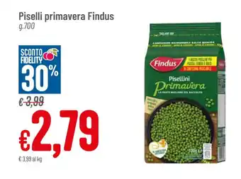 Pan Findus Piselli primavera g.700 offerta