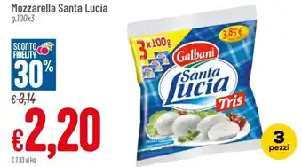 Pan Galbani Santa Lucia Mozzarella g. 100x3 offerta