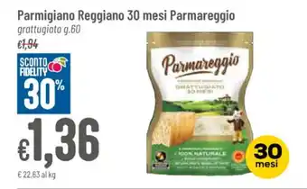 Pan Parmareggio Parmigiano Reggiano 30 mesi grattugiato g. 60 offerta