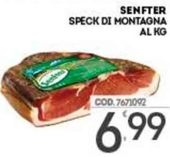 Eurocash Senfter Speck di Montagna al kg offerta