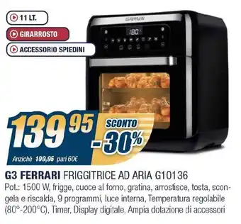 Sinergy G3 Ferreri Friggitrice Ad Aria G10136 offerta