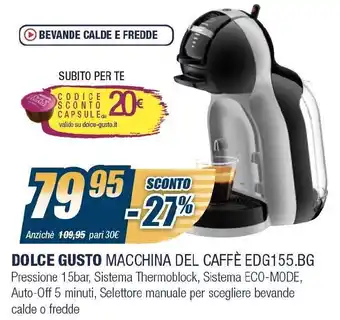 Sinergy Dolce Gusto Macchina Del Caffè EDG155.BG offerta