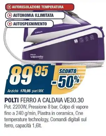 Sinergy Polpi Ferro a Caldaia VE30.30 offerta
