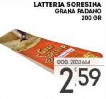 Eurocash Latteria Soresina Grana Padano 200 gr offerta