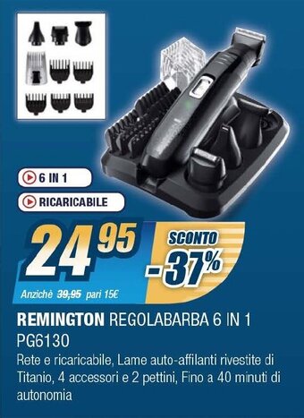 Sinergy Remington Regolabarba 6 in 1 PG6130 offerta