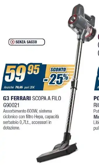 Sinergy G3 Ferrari Scopa a Filo G90021 offerta