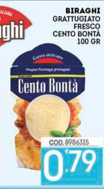 Eurocash Biraghi Grattugiato Fresco Cento Bontà 100 gr offerta